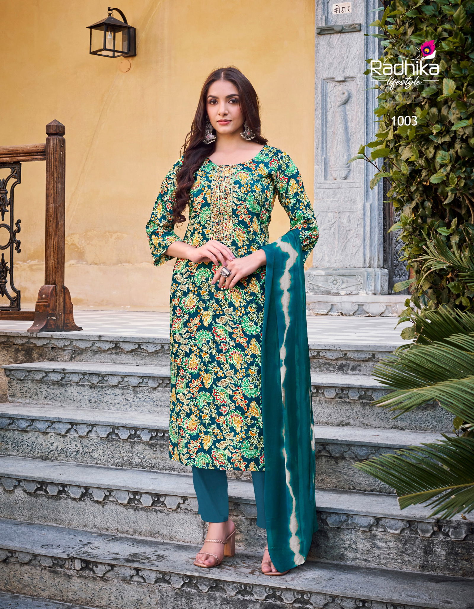 Casual Vol 1 By Radhika Rayon Foil Printed Embroidery Kurti With Bottom Dupatta Wholesale Shop In Surat